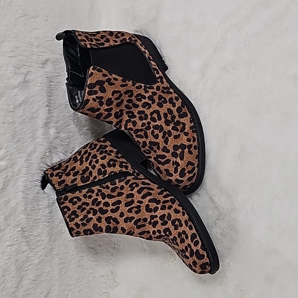 Rampage Girls Leopard Ankle Booties 3Y - Picture 1 of 7